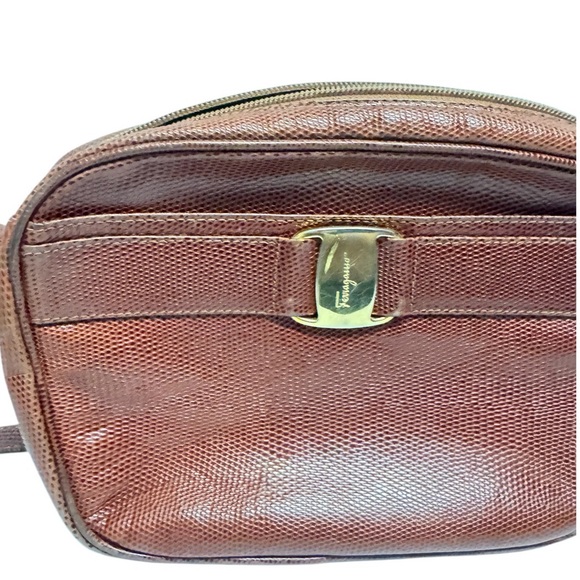 Salvatore Ferragamo Rich Brown Crossbody Bag - Picture 6 of 7